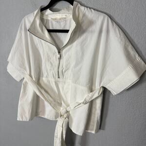 Sportmax Boxy White Loose Top